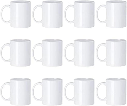 Sublimation Blank Drinking Tea Water Cup White Coffee Mug 11oz with Handles Custom Gift 1 pcs