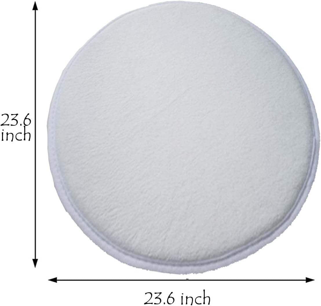 Sublimation Blanks Door Mats 23.6 Inch Round Polyester Heat Transfer Welcome Mat Non Slip Mats for Home Bedroom Bathroom Decoration Set of 4