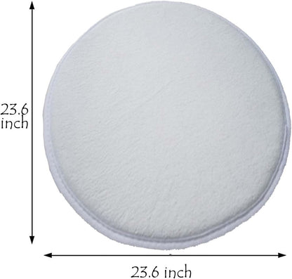 Sublimation Blanks Door Mats 23.6 Inch Round Polyester Heat Transfer Welcome Mat Non Slip Mats for Home Bedroom Bathroom Decoration Set of 4