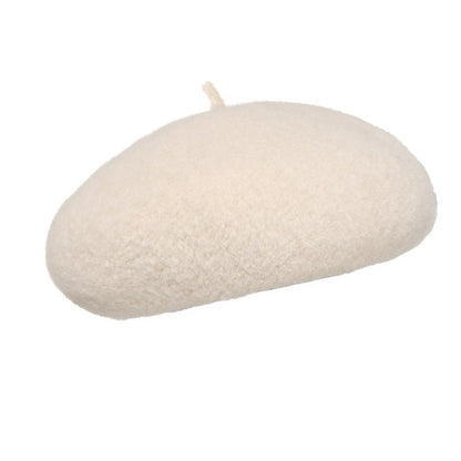 Women French Style Cashmere Beret Hat, Comfortable Stretchy Knitted Cap Headwear