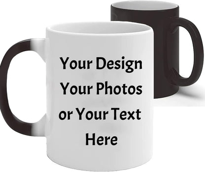 Personalized Magic Coffee Mug 11oz Custom DIY Logo/Design/Words Heat Sensitive Color Changing Cup Customized Gifts Birthday Housewarming