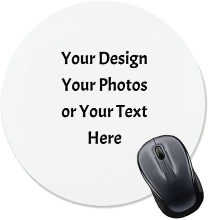 Custom Your Design Photos Text Round Mouse Pad Personalized Desktop Mat Mousepad 7.5 Inches