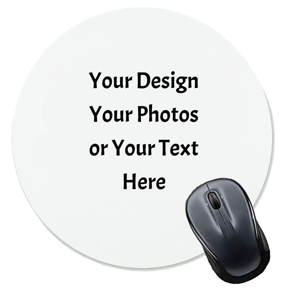 Custom Your Design Photos Text Round Mouse Pad Personalized Desktop Mat Mousepad 7.5 Inches