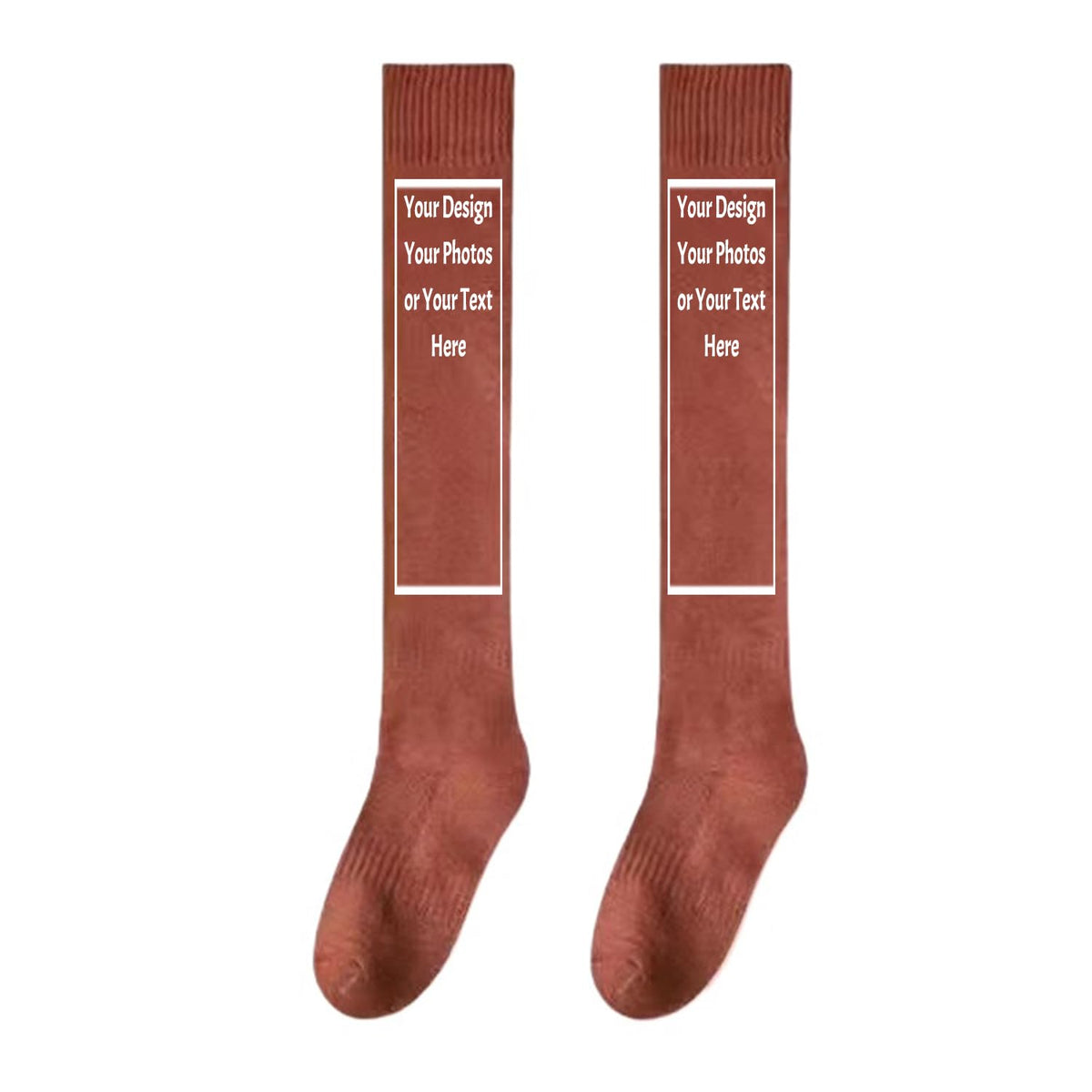 Personalized Custom Thigh High Women Socks Knee-High Warm Stocking Boot Leg Warmer Sock