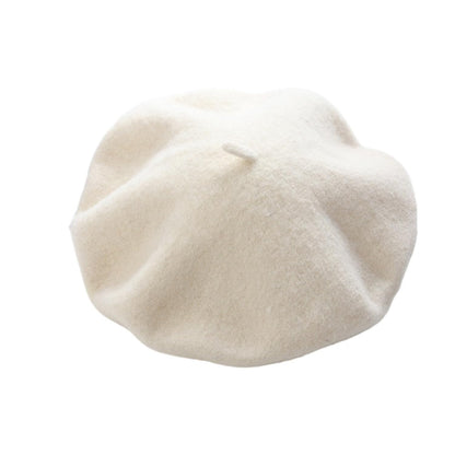 Women French Style Cashmere Beret Hat, Comfortable Stretchy Knitted Cap, Classic Fashion Headwear