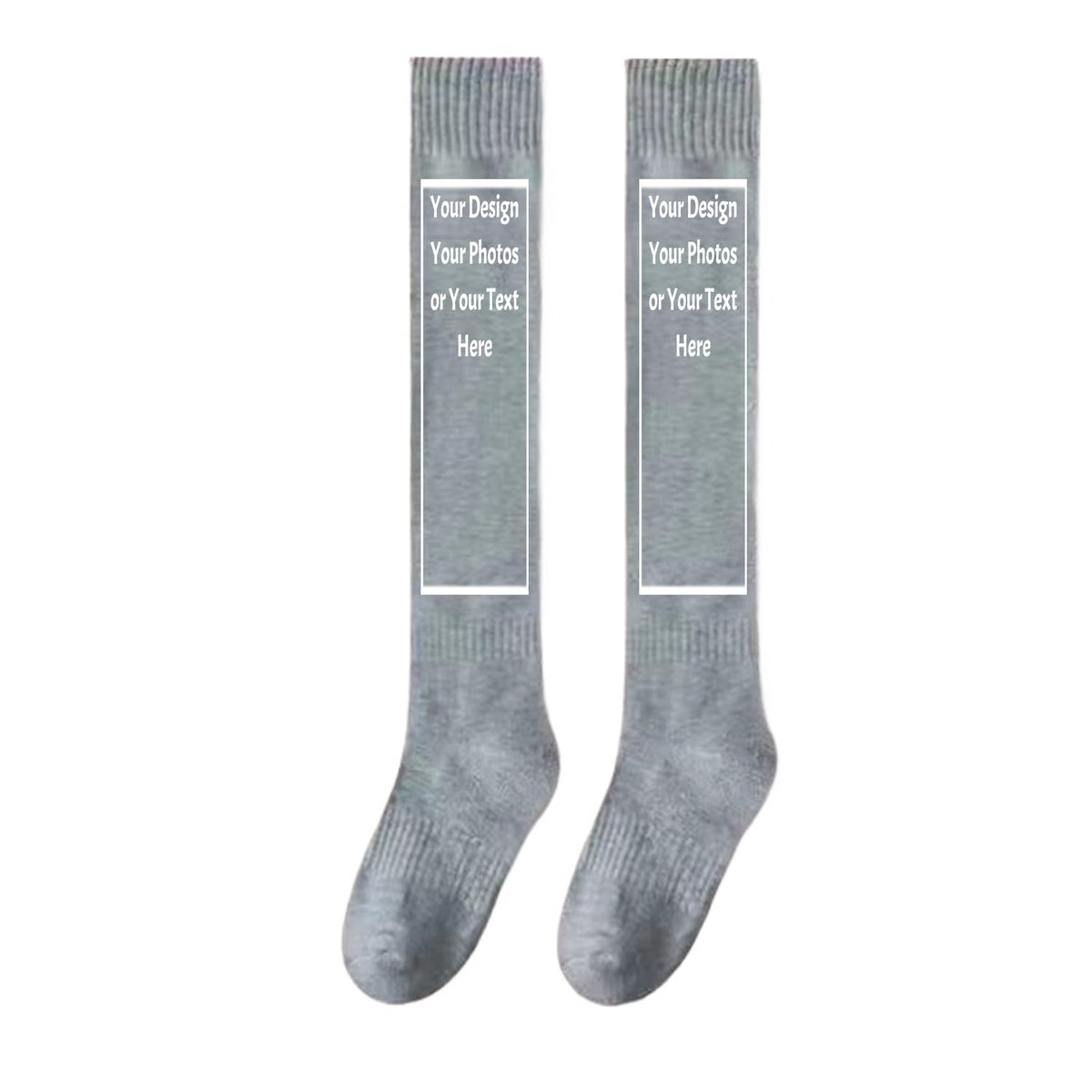 Personalized Custom Thigh High Women Socks Knee-High Warm Stocking Boot Leg Warmer Sock