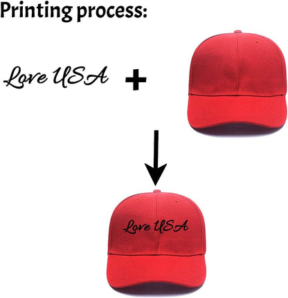Printed Custom Your Own Picture Text Logo Unisex Personalized Plain Adjustable Hat Baseball Cap