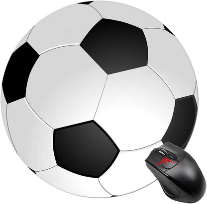 Love Soccer Ball Round Mouse Pad Rubber Gaming Mousepad 7.5 Inches