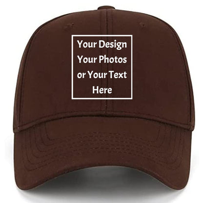 Custom Your Own Picture Text Logo Unisex Personalized Plain Adjustable Hat Baseball Cap