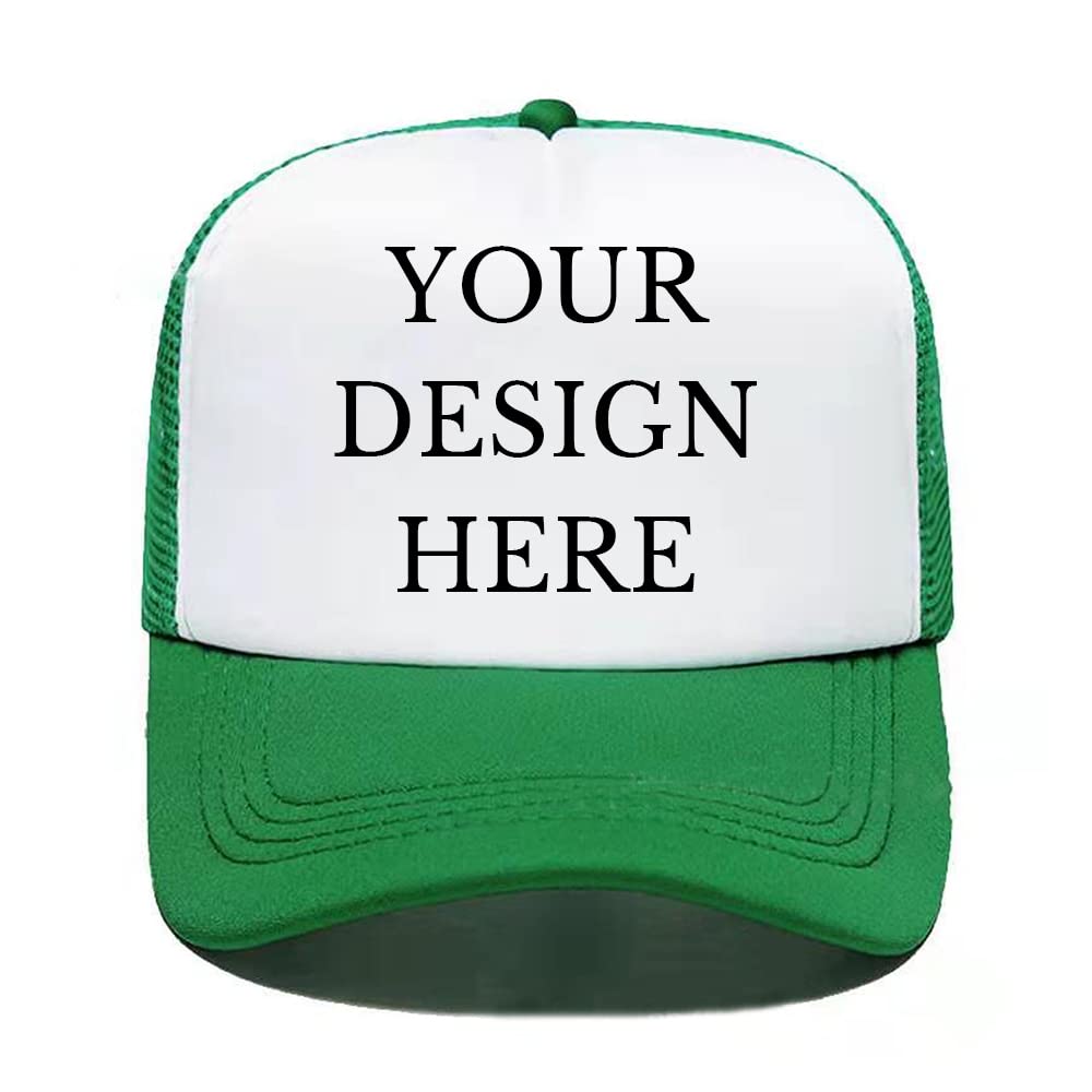 Custom Picture Text Logo Colorful Unisex Adjustable Trucker Hat Personalized Mesh Baseball Cap