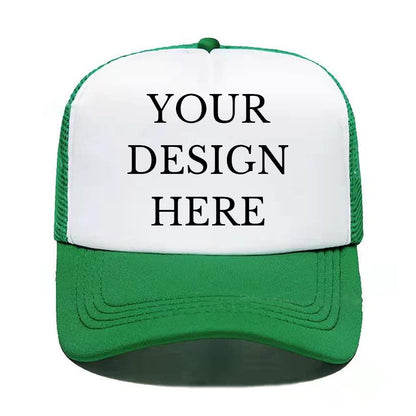 Custom Picture Text Logo Colorful Unisex Adjustable Trucker Hat Personalized Mesh Baseball Cap