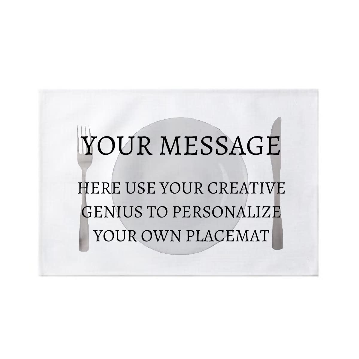 Custom Decorative Housewarming Gifts Logo Text Personalized White Placemats Wedding Party Linen Placemat Dining Kitchen Table Place Mat