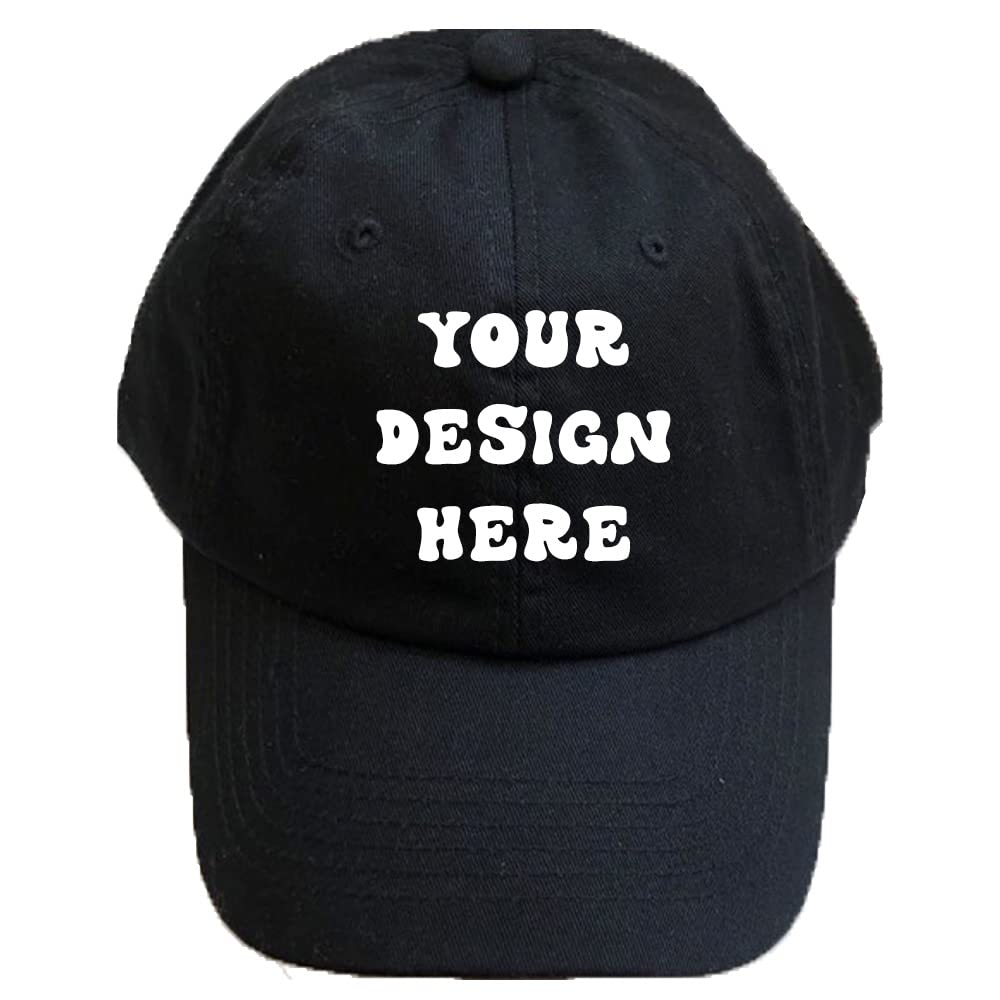 Printed Custom Your Picture Text Logo Unisex Personalized Plain Adjustable Cotton Hat Baseball Cap