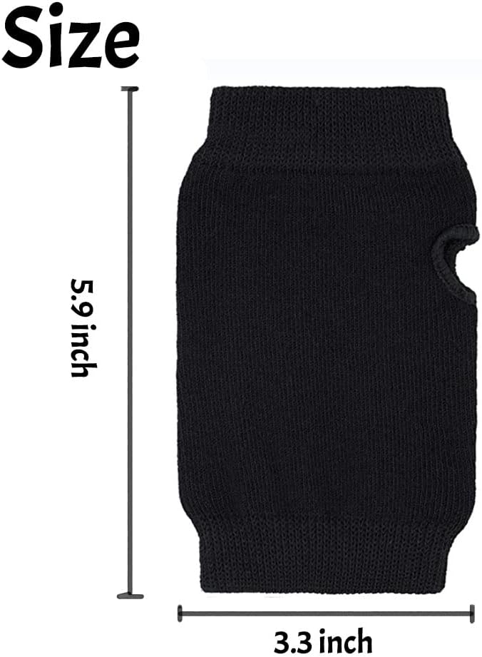 Custom Personalized Text Logo Unisex Adult Fingerless Warm Gloves