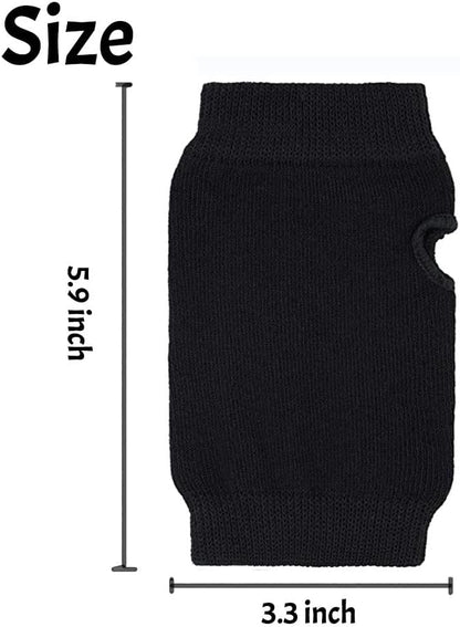 Custom Personalized Text Logo Unisex Adult Fingerless Warm Gloves