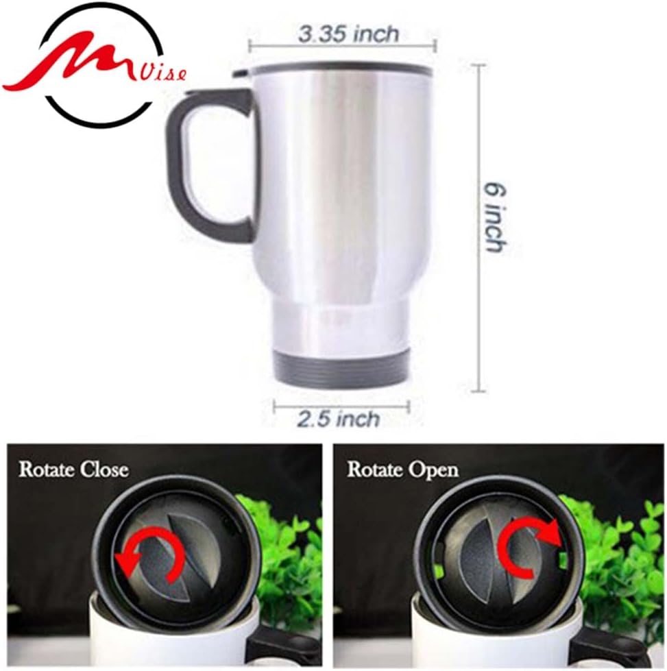 ZMvise Custom Print Your Logo Personalized Water Bottle Coffee Car Travel Mug Drink Thermos Cup 14 ounce