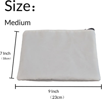 Custom Canvas Makeup Bag Personalized Cosmetic Zipper Bags Shower Gift