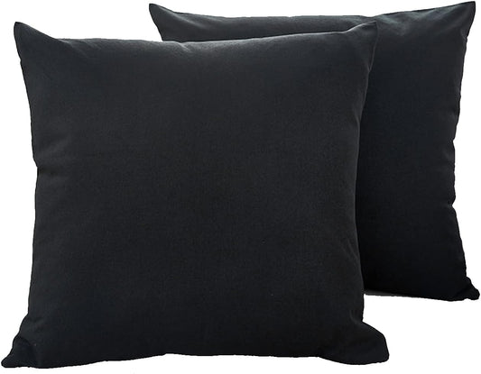 Blank Linen Cotton Throw Pillow Covers Wholesale, Solid Square Blank Pillowcase Set of 2 for Custom Sublimation Printing, Decorative Cushion Covers for Sofa Couch Bed