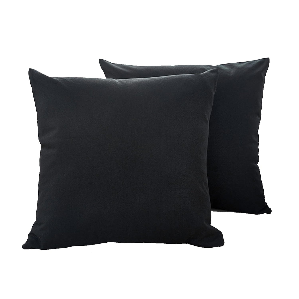 Cotton Linen Throw Pillowcase Solid Square Decorative Pillow Covers for Couch Sofa Bed Chair Set of 2