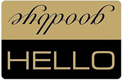 Rubber Homie Design Goodbye Hello Outdoor Living Room Bedroom Washable Doormat Bath Kitchen Decor Area Rug Indoor Outdoors 18 x 30 inch