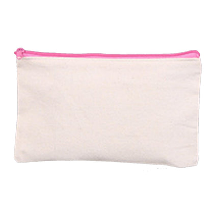 Custom Canvas Pencil Case Personalized Cosmetic Makeup Bag DIY Craft Zipper Bags Multifunctional Pouch Gift