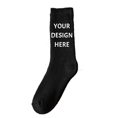 Custom Socks Men Women Personalized Your Design Text Unisex Young Adult Cotton Athletic Ankle Crew Socks