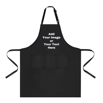 Adjustable Custom Kitchen Apron Personalized Your Design Women Men Cotton Aprons