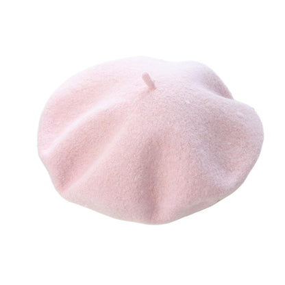 Women French Style Cashmere Beret Hat, Comfortable Stretchy Knitted Cap, Classic Fashion Headwear