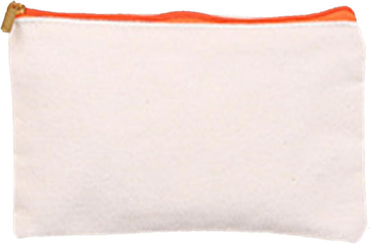 Sublimation Blanks Canvas Pencil Case Cosmetic Makeup Bag DIY Craft Zipper Bags Multifunctional Pouch Pack of 10