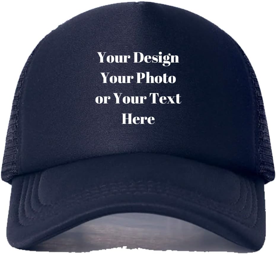 Personalized Picture Text Logo Colorful Unisex Adjustable Trucker Hat Custom Mesh Baseball Cap