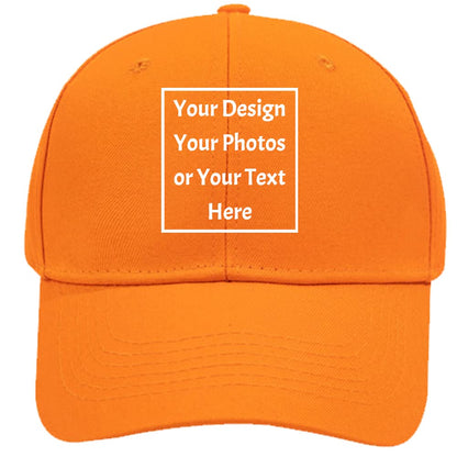 Custom Your Own Picture Text Logo Unisex Personalized Plain Adjustable Hat Baseball Cap