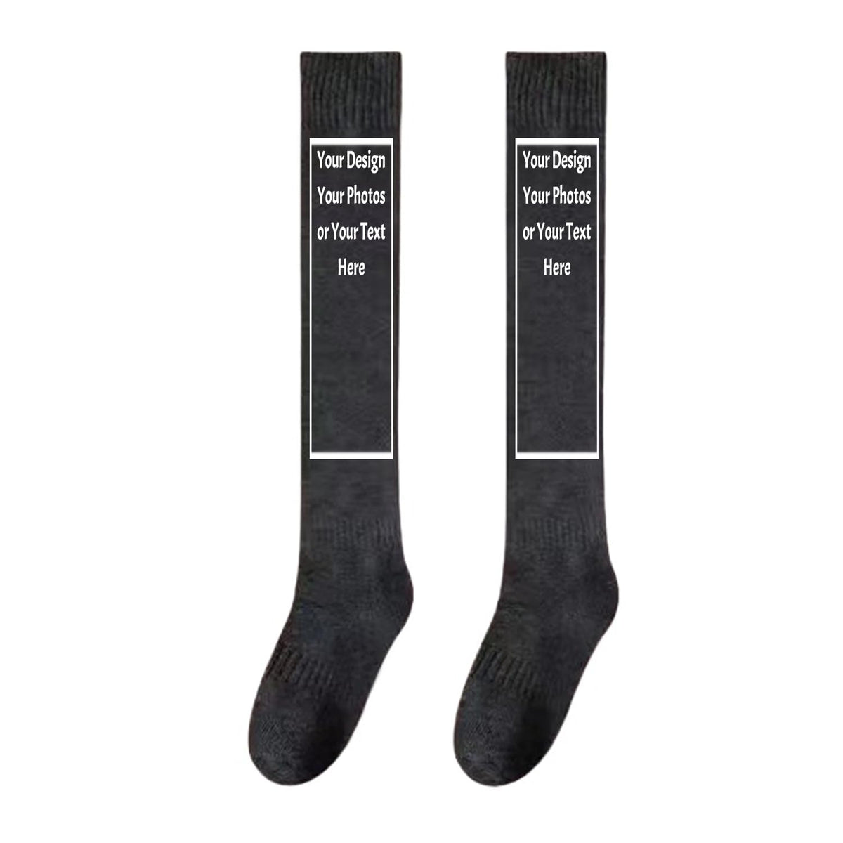 Personalized Custom Thigh High Women Socks Knee-High Warm Stocking Boot Leg Warmer Sock