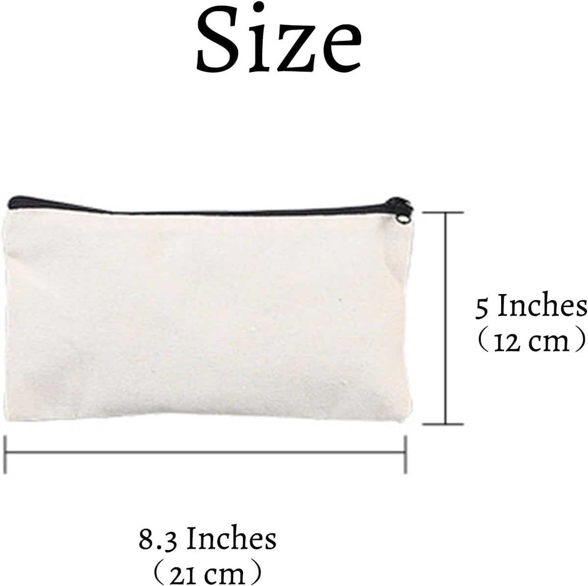Custom Canvas Pencil Case Personalized Cosmetic Makeup Bag DIY Craft Zipper Bags Multifunctional Pouch Gift