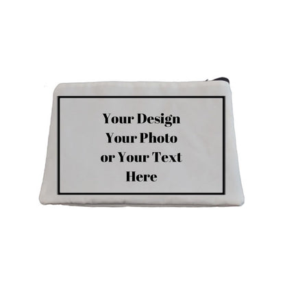 Custom Canvas Makeup Bag Personalized Cosmetic Zipper Bags Shower Gift