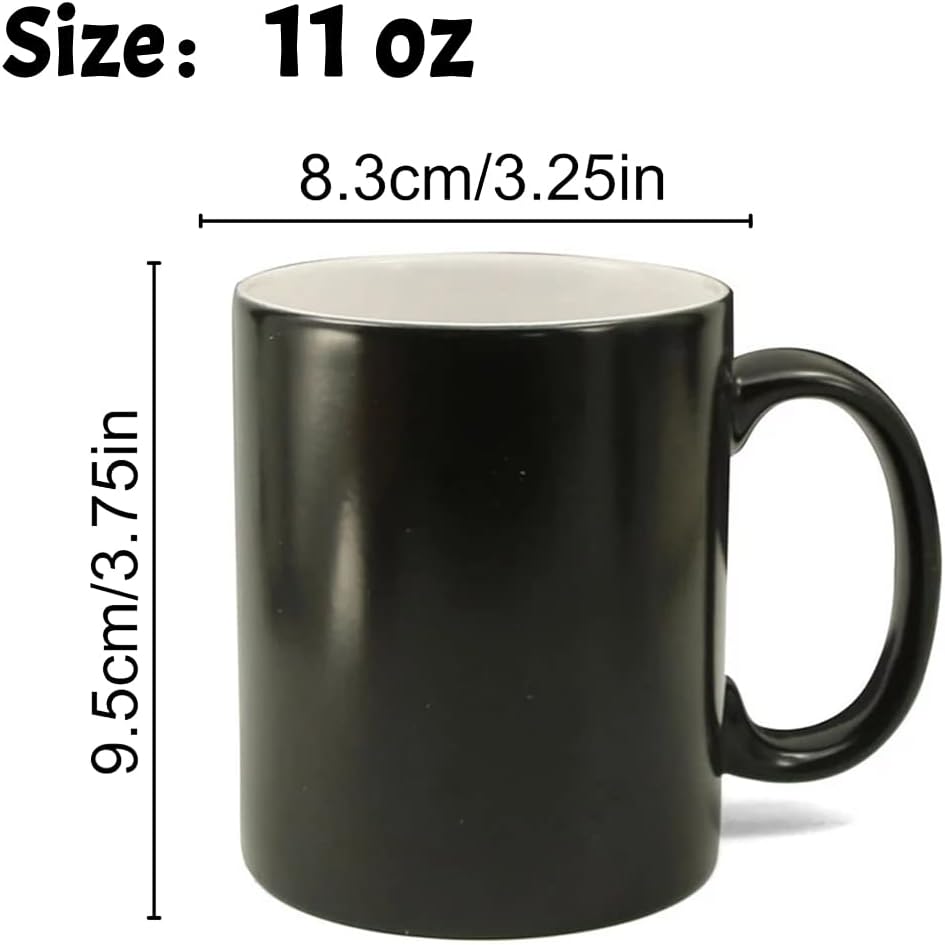 Personalized Magic Coffee Mug 11oz Custom DIY Logo/Design/Words Heat Sensitive Color Changing Cup Customized Gifts Birthday Housewarming