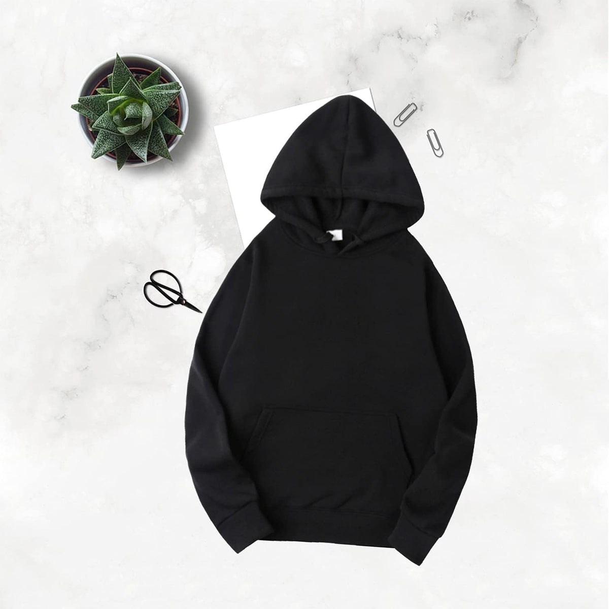 Unisex Hoodies Thin Fleece Pullover Sweatshirt