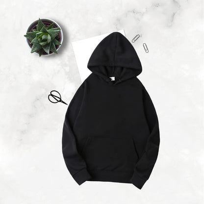 Unisex Hoodies Thin Fleece Pullover Sweatshirt
