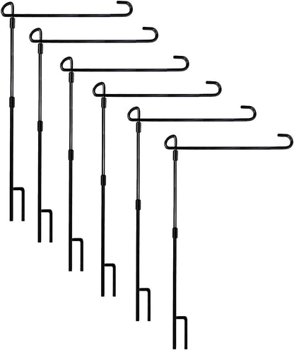 ZMvise Garden Flag Stand Holder Pole for 18x12 Inches Banners for Indoor Outdoor Courtyard Yard Lawn Decoration 6 Pack Without Flag