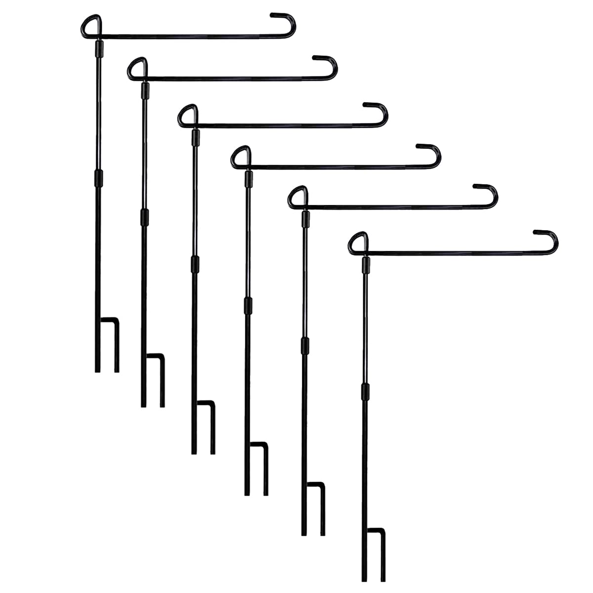 ZMvise Garden Flag Stand Holder Pole for 18x12 Inches Banners for Indoor Outdoor Courtyard Yard Lawn Decoration 6 Pack Without Flag