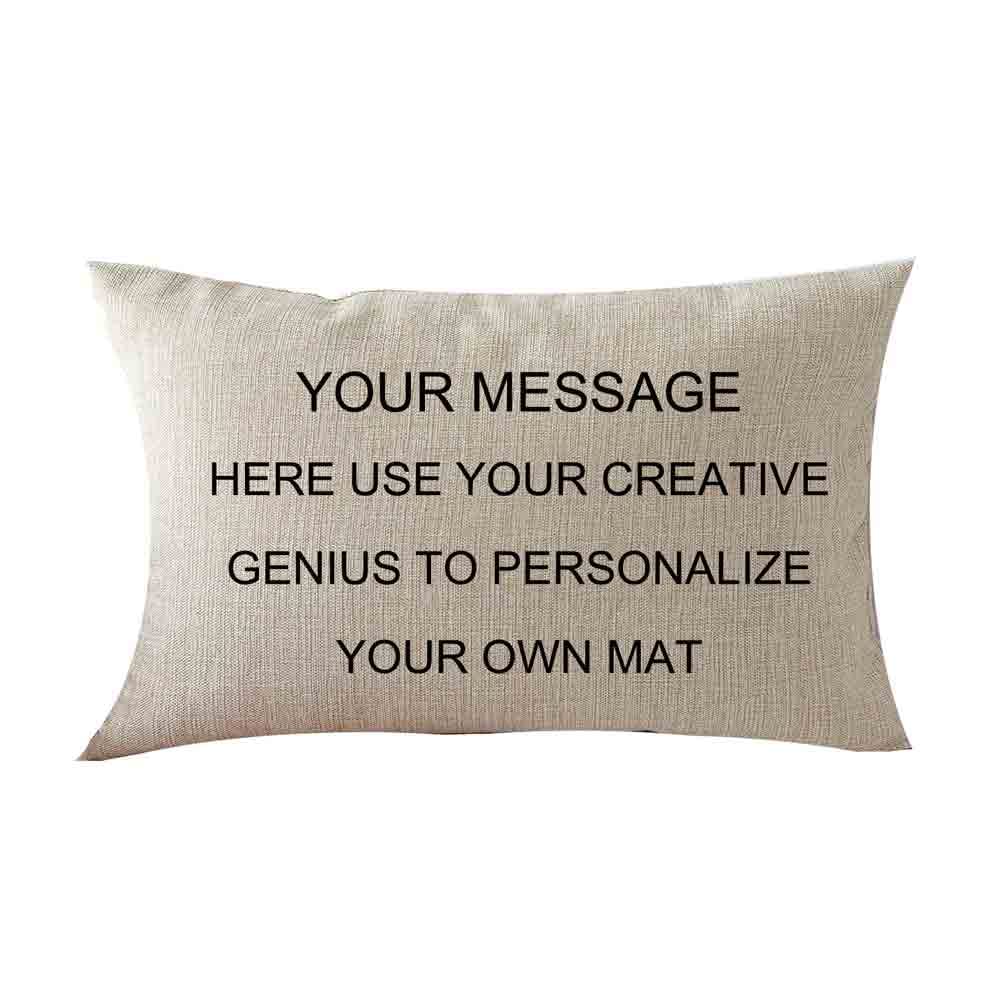 Decorative Linen Throw Pillow Covers Couch Bedroom Cushion Cover Custom Personalized Pillow Cases Standard Size 18x18 Inches
