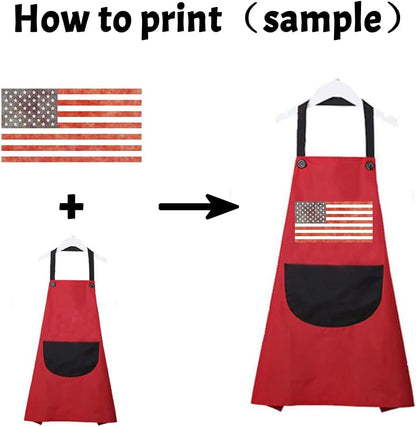 Personalized Kitchen Apron Custom Your Design Text Logo Women Men Aprons
