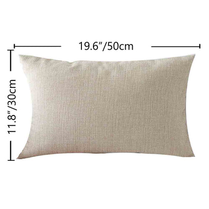 Decorative Linen Throw Pillow Covers Couch Bedroom Cushion Cover Custom Personalized Pillow Cases Standard Size 18x18 Inches