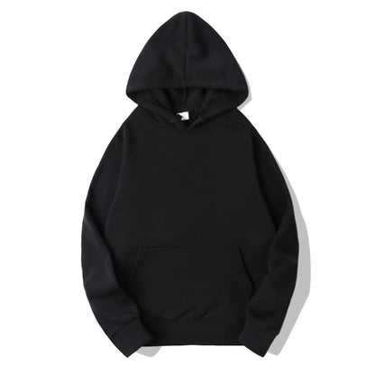Unisex Hoodies Thin Fleece Pullover Sweatshirt