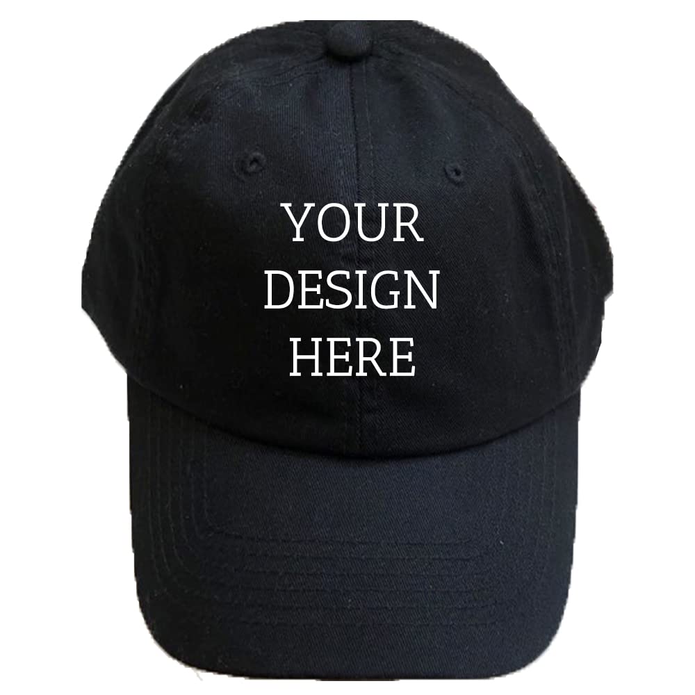 Printed Custom Your Own Picture Text Logo Unisex Personalized Plain Adjustable Hat Baseball Cap