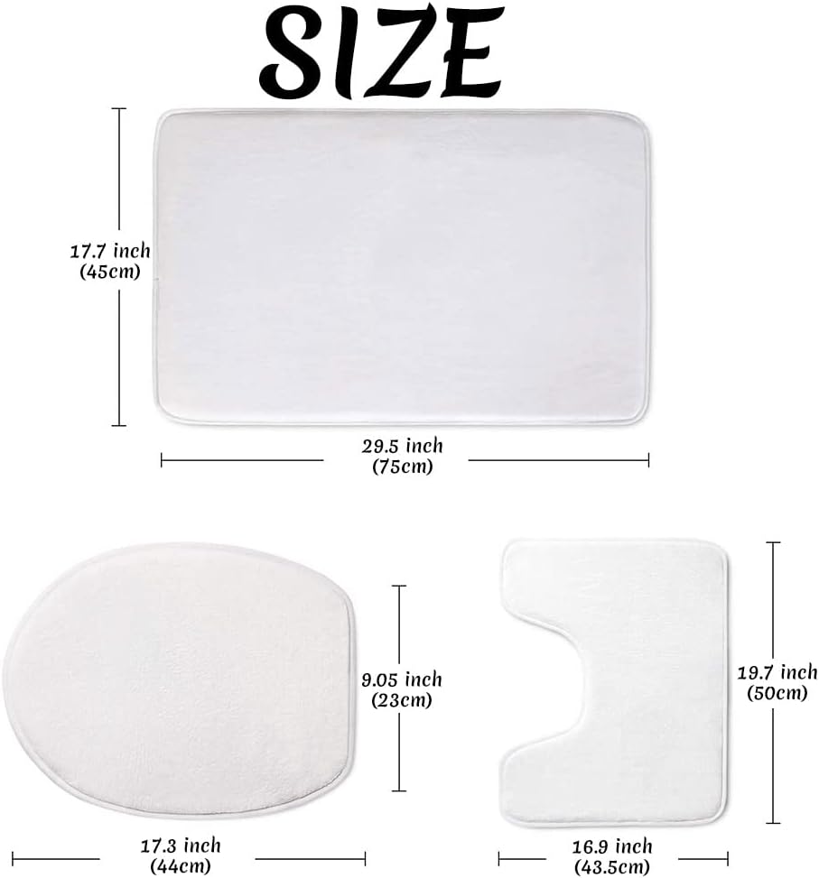 Sublimation Blanks Bathroom Door Mats Polyester Heat Transfer Shower Mat Decoration Bath Rug Set of 1