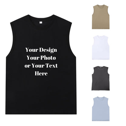 Custom Heavyweight Cotton Blank T-Shirt for Printing Soft Crew Neck Unisex Tee