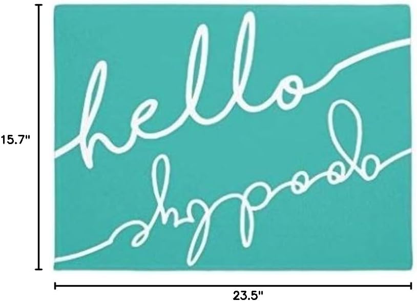 Rubber Outdoor Door Mats Rug Hello Goodbye Doormat Welcome Home Decorative Floor Mat 15.7X 23.6inch