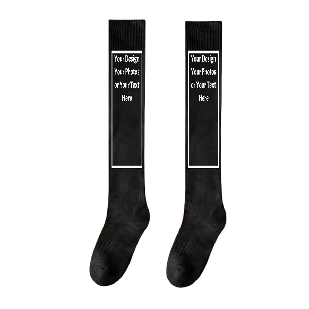 Personalized Custom Thigh High Women Socks Knee-High Warm Stocking Boot Leg Warmer Sock