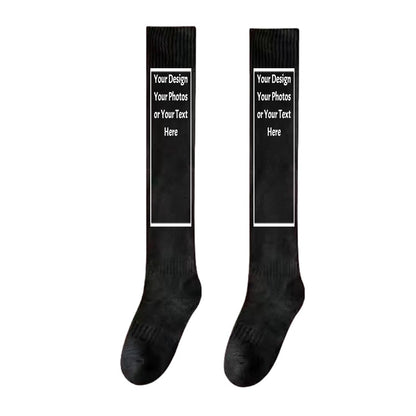 Personalized Custom Thigh High Women Socks Knee-High Warm Stocking Boot Leg Warmer Sock