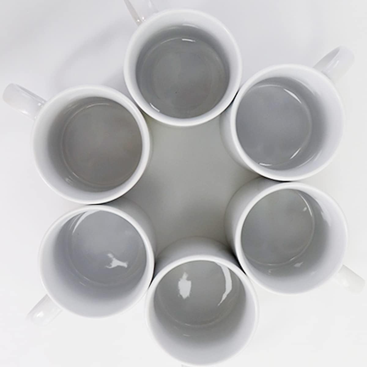 Sublimation Blank Drinking Tea Water Cup White Coffee Mug 11oz with Handles Custom Gift Set of 12